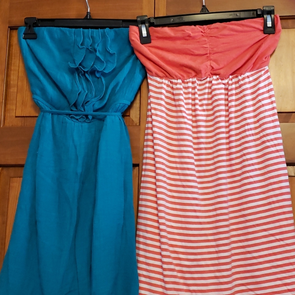 2 strapless dresses